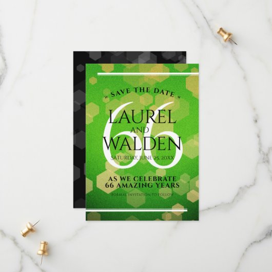 エレガント第66回タイタ結婚ナイト記念日 セーブザデート (正面/裏面インサイチュ)