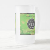 エレガント第66回タイタ結婚ナイト記念日 フロストグラスビールジョッキ (正面右)