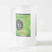 エレガント第66回タイタ結婚ナイト記念日 フロストグラスビールジョッキ (正面左)