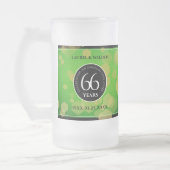 エレガント第66回タイタ結婚ナイト記念日 フロストグラスビールジョッキ (左)