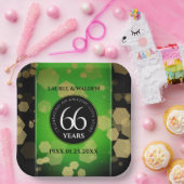 エレガント第66回タイタ結婚ナイト記念日 ペーパープレート (パーティー)