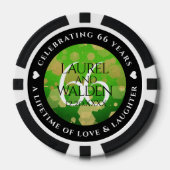 エレガント第66回タイタ結婚ナイト記念日 ポーカーチップ (正面)