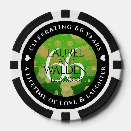 エレガント第66回タイタ結婚ナイト記念日 ポーカーチップ (正面)