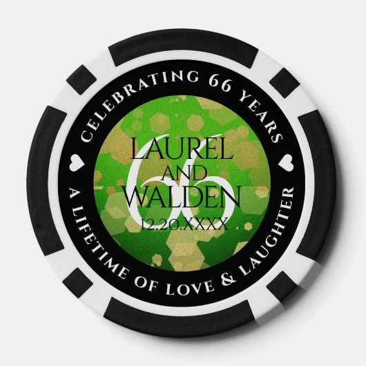 エレガント第66回タイタ結婚ナイト記念日 ポーカーチップ (裏面)