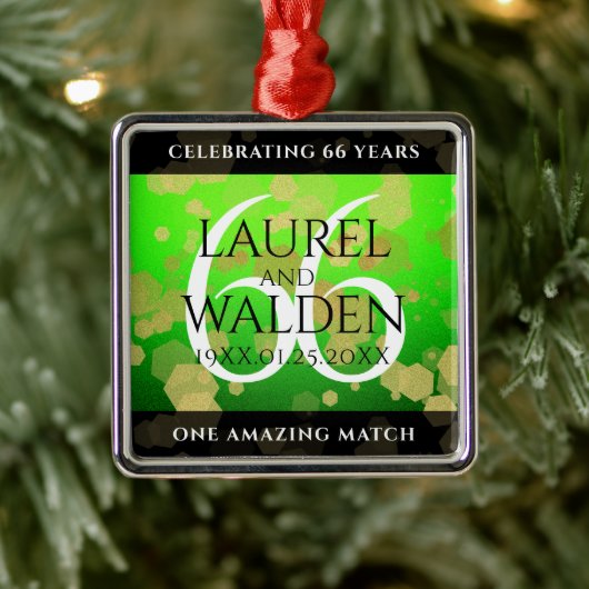 エレガント第66回タイタ結婚ナイト記念日 メタルオーナメント (ツリー)