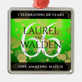エレガント第66回タイタ結婚ナイト記念日 メタルオーナメント