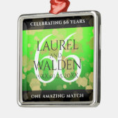 エレガント第66回タイタ結婚ナイト記念日 メタルオーナメント (左)