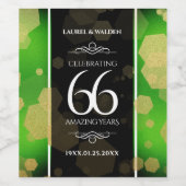 エレガント第66回タイタ結婚ナイト記念日 ワインラベル (シングルラベル)