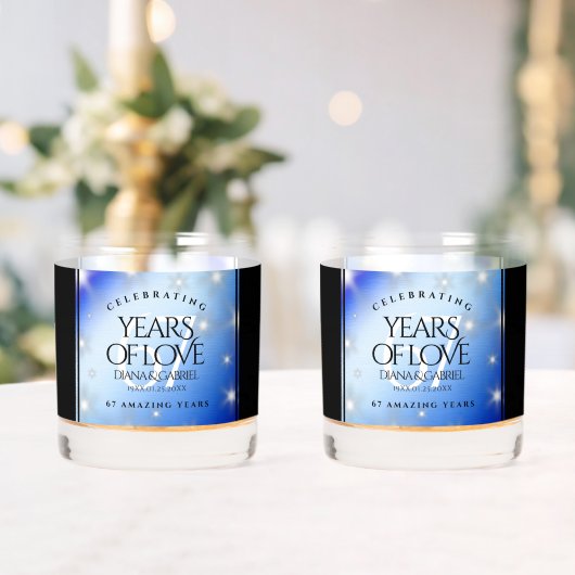 エレガント第67回スター結婚サファイア ウイスキーグラス (インサイチュ (ウェディング))