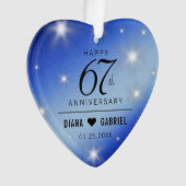 エレガント第67回スター結婚サファイア オーナメント (正面)