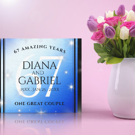 エレガント第67回スター結婚サファイア キャンバスプリント