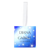 エレガント第67回スター結婚サファイア キューブオーナメント (正面)