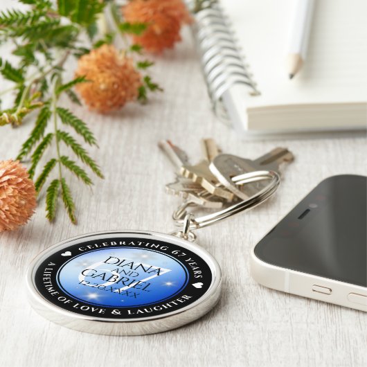 エレガント第67回スター結婚サファイア キーホルダー (側面)