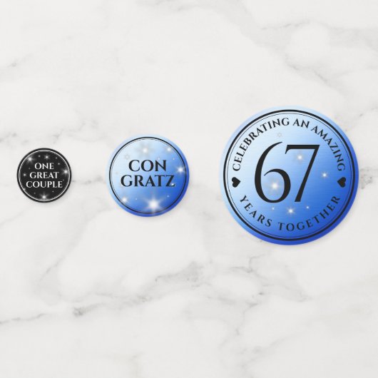 エレガント第67回スター結婚サファイア コンフェッティ (正面)