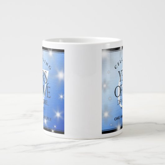 エレガント第67回スター結婚サファイア ジャンボコーヒーマグカップ (正面)
