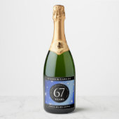 エレガント第67回スター結婚サファイア スパークリングワインラベル (正面)