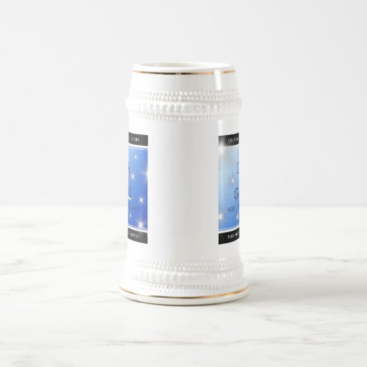 エレガント第67回スター結婚サファイア ビールジョッキ (中央)