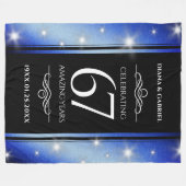 エレガント第67回スター結婚サファイア フリースブランケット (正面(横))