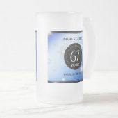 エレガント第67回スター結婚サファイア フロストグラスビールジョッキ (正面右)