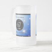 エレガント第67回スター結婚サファイア フロストグラスビールジョッキ (正面左)