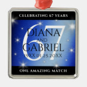 エレガント第67回スター結婚サファイア メタルオーナメント (正面)