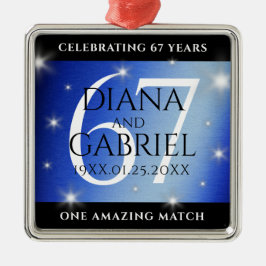 エレガント第67回スター結婚サファイア メタルオーナメント