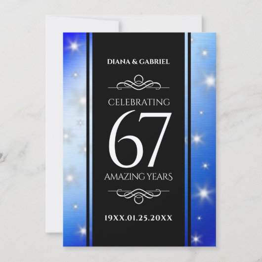 エレガント第67回スター結婚サファイア 招待状 (正面)