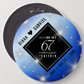 エレガント第67回スター結婚サファイア 缶バッジ (正面&裏面)