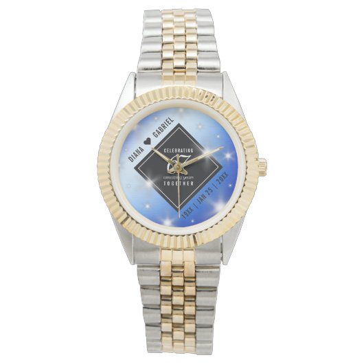 エレガント第67回スター結婚サファイア 腕時計 (正面)