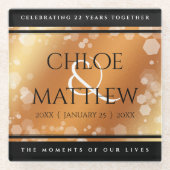 エレガント第7回22回銅49周年記念結婚会 ガラスコースター (正面)