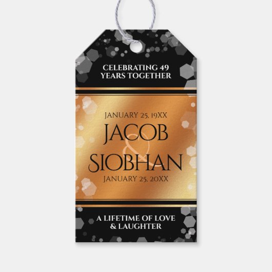 エレガント第7回22回銅49周年記念結婚会 ギフトタグ (正面)