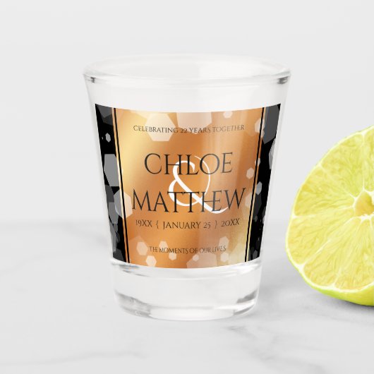 エレガント第7回22回銅49周年記念結婚会 ショットグラス (正面)
