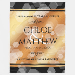 エレガント第7回22回銅49周年記念結婚会 フリースブランケット