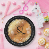 エレガント第7回22回銅49周年記念結婚会 ペーパープレート (パーティー)