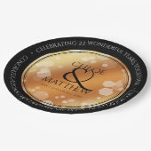 エレガント第7回22回銅49周年記念結婚会 ペーパープレート (アングル)