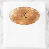 エレガント第7回22回銅49周年記念結婚会 楕円形シール (バッグ)