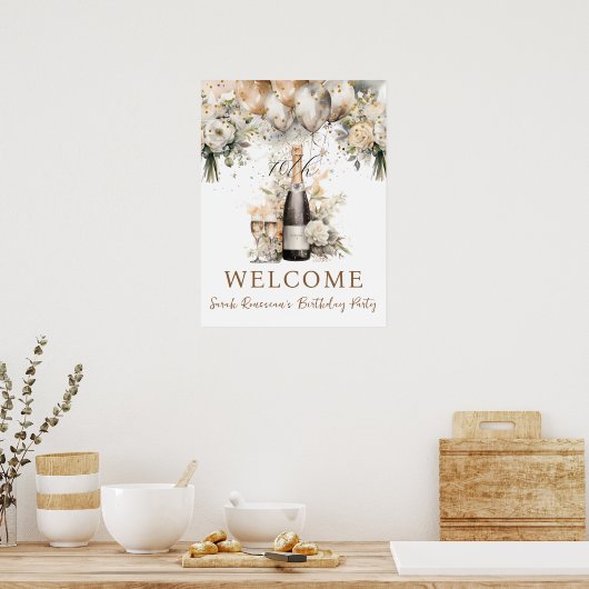 エレガント第70回サプライズ誕生日パーティー ポスター (キッチン)