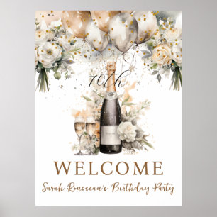 エレガント第70回サプライズ誕生日パーティー ポスター