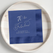 エレガント第70回バースデーパーティー金ゴールド 箔ナプキン