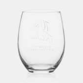 エレガント第70回誕生日パーティー ステムなしワイングラス (裏面)