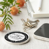 エレガント第75回ダイヤ結婚モンド キーホルダー (側面)