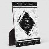 エレガント第75回ダイヤ結婚モンド フォトプラーク (側面)