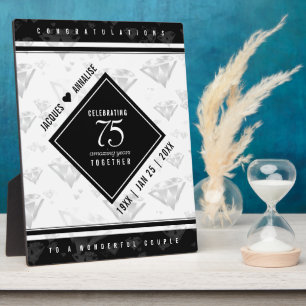 エレガント第75回ダイヤ結婚モンド フォトプラーク