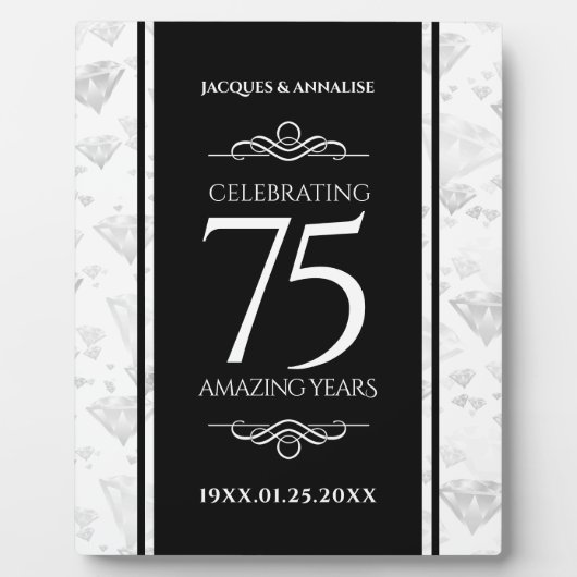 エレガント第75回ダイヤ結婚モンド フォトプラーク (正面)