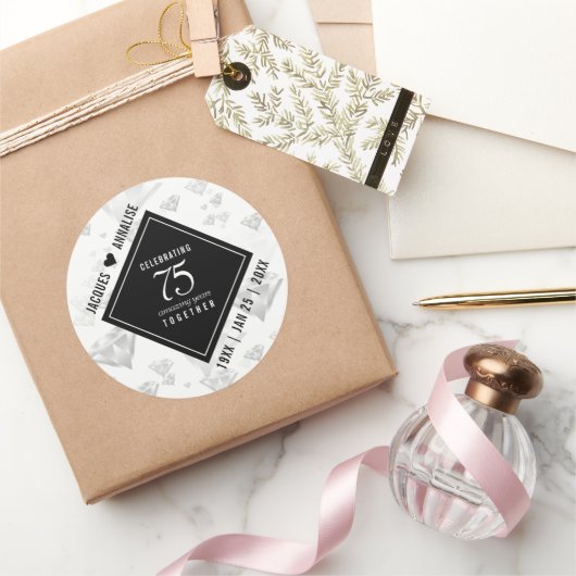 エレガント第75回ダイヤ結婚モンド ラウンドシール (ギフト)