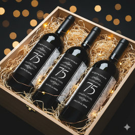 エレガント第75回ダイヤ結婚モンド ワインラベル