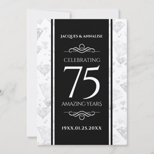 エレガント第75回ダイヤ結婚モンド 招待状 (正面)