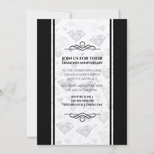 エレガント第75回ダイヤ結婚モンド 招待状 (裏面)