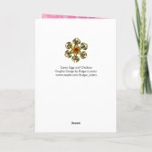 エレガント籠、鶏、花、復活卵 シーズンカード (裏面)