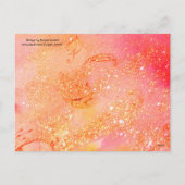 エレガント籠、鶏、花、復活卵 シーズンポストカード (裏面)